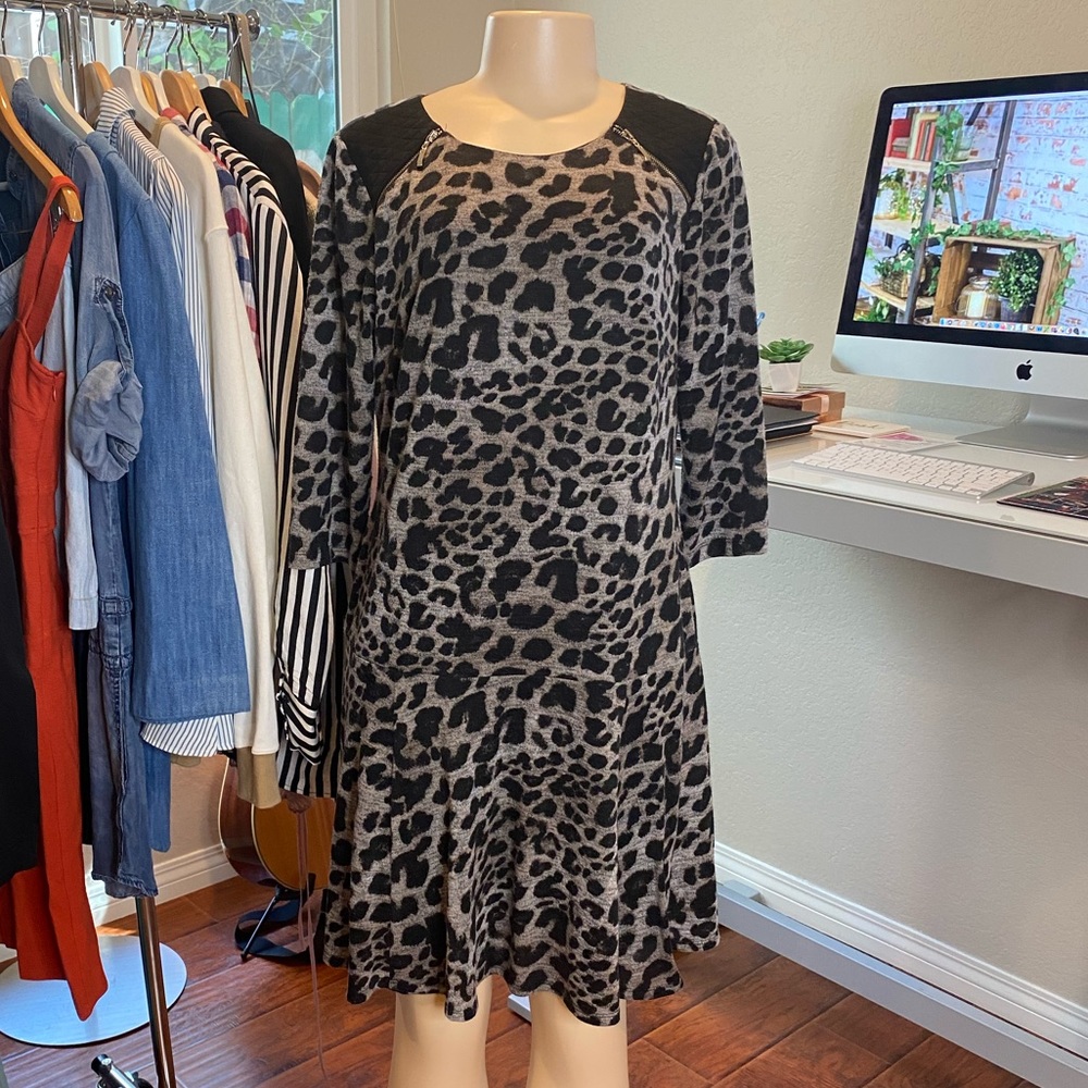 AGB •Leopard Print A-Aline Dress